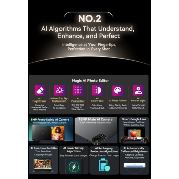 Blackview MEGA 2 – 12" Android 15 Tablet με WiFi | 12GB RAM, 256GB ROM | Space Blue Set