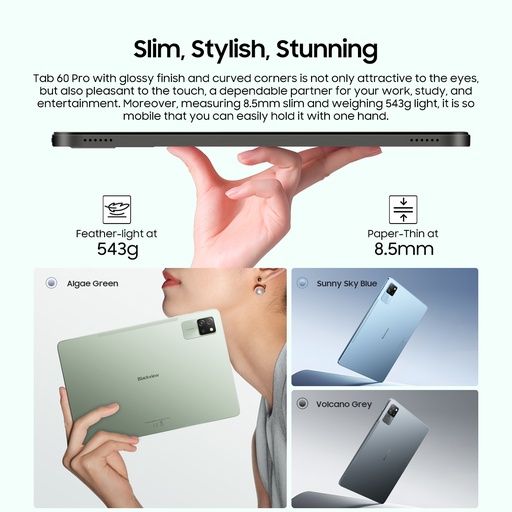 BlackView Tab 60 Pro 10.1" με WiFi & 4G (8GB/128GB) Set Packing Gray