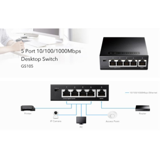 Cudy GS105 – Unmanaged L2 Switch με 5 θύρες Gigabit Ethernet