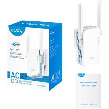 Cudy RE1200 – Dual Band Mesh Wi‑Fi Repeater / Access Point (AC1200)