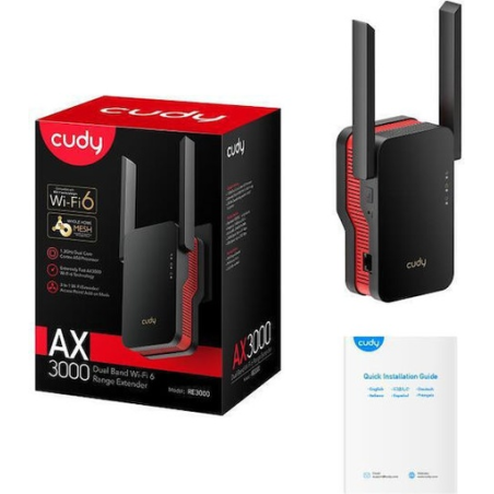 Cudy RE3000 –AX3000 WiFi 6 Mesh Repeater