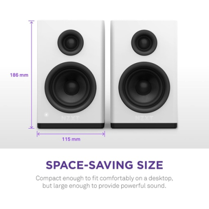 NZXT Relay PC Gaming Desktop Speakers White NZXT Relay PC Gaming Desktop Speakers White