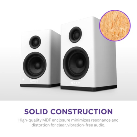 NZXT Relay PC Gaming Desktop Speakers White NZXT Relay PC Gaming Desktop Speakers White