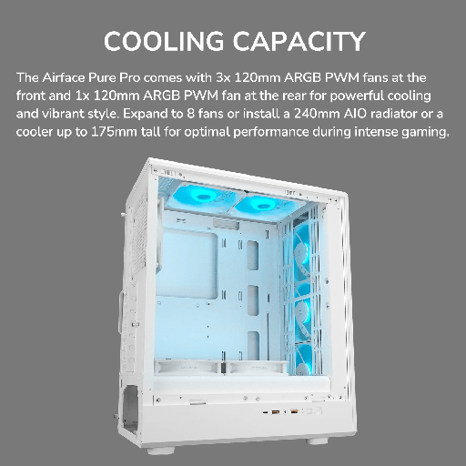 Cougar AirFace Pure PRO Gaming Midi Black