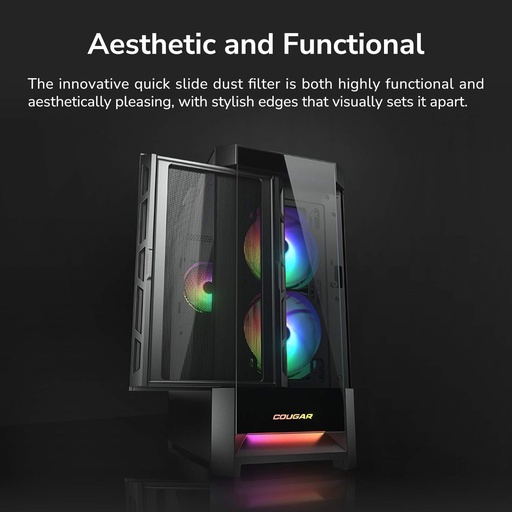 Cougar Duoface RGB Gaming Midi Tower Black