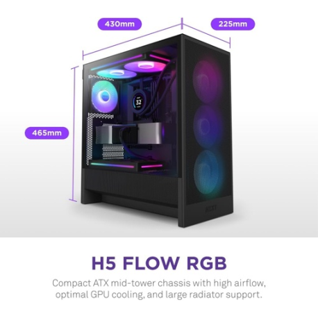 NZXT H5 (2024) Flow RGB Midi Tower Black