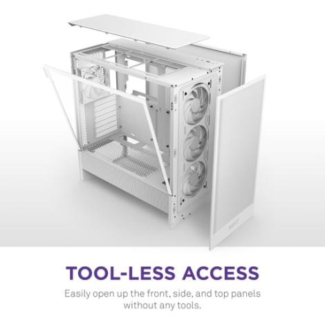 NZXT H5 Flow RGB Midi White NZXT H5 Flow RGB Midi White