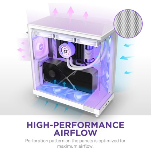 NZXT H6 Flow RGB White 2023 NZXT H6 Flow RGB White 2023