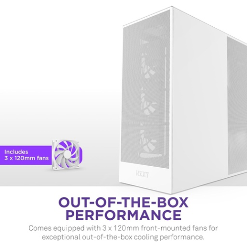 NZXT H7 Flow (2024) Mid-Tower Case - All White NZXT H7 Flow (2024) Mid-Tower Case - All White