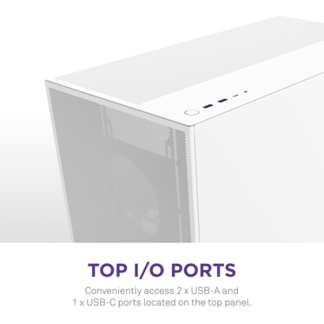 NZXT H7 Flow (2024) Mid-Tower Case - All White NZXT H7 Flow (2024) Mid-Tower Case - All White
