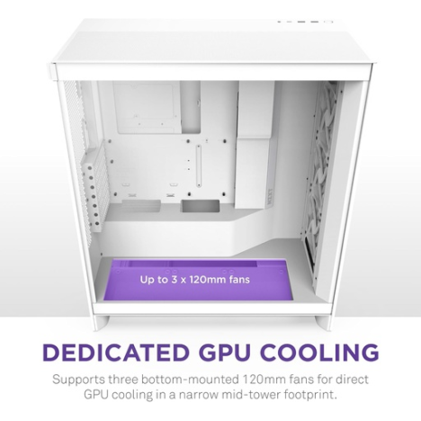 NZXT H7 Flow (2024) Mid-Tower Case - All White NZXT H7 Flow (2024) Mid-Tower Case - All White