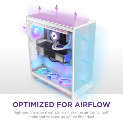 NZXT H7 Flow RGB 2024 White NZXT H7 Flow RGB 2024 White
