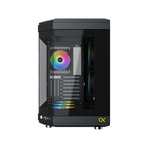 Xigmatek Cubi Black , 6x προ-εγκατεστημένα RGB FANS , Full Tempered glass