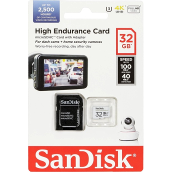 Sandisk High Endurance microSDXC 32GB Class 10 U3 V30 UHS-I με αντάπτορα Sandisk High Endurance microSDXC 32GB Class 10 U3 V30 UHS-I με αντάπτορα