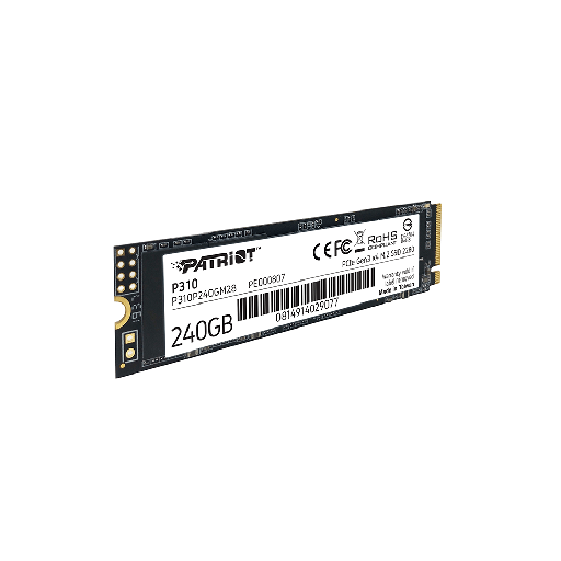 PATRIOT P310, 240GB M2/2280 PCIe3x4/NVMe 2100/1000MBs PATRIOT P310, 240GB M2/2280 PCIe3x4/NVMe 2100/1000MBs