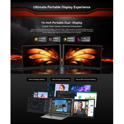 Blackview DCM6 14" IPS, 1080p FHD Laptop Screen Dual Extra