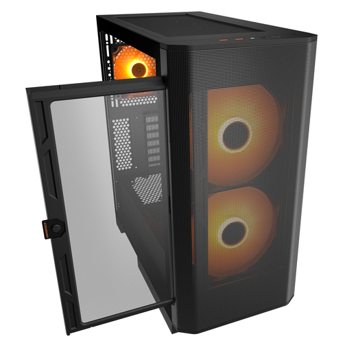 COUGAR Midi Tower Case, Airface FLO, ARGB, Black
